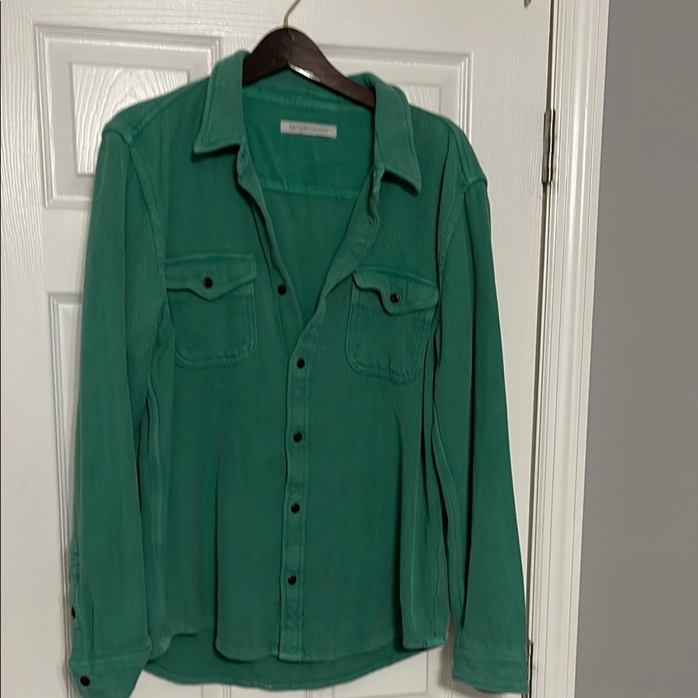 Outerknown Size XL Men's Green Work Blanket Shirt